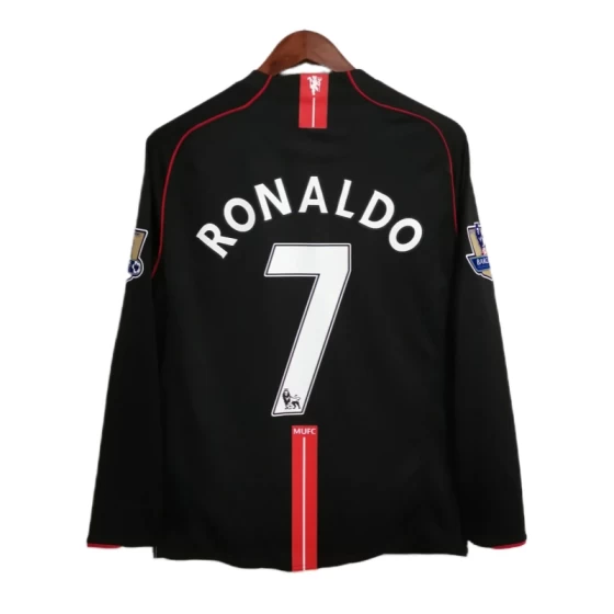 07-08 Retro Long Sleeve Manchester United #7 Ronaldo Third Away Soccer Jersey