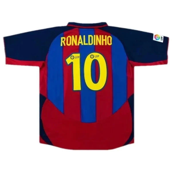 2003/04 Barcelona Ronaldinho #10 Retro Jersey Home