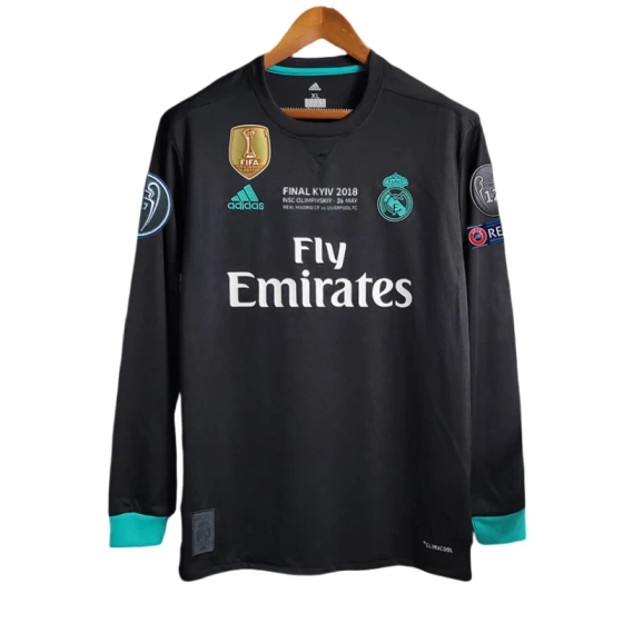 2017-18 Real Madrid home Retro long sleeve Football jersey