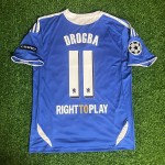Didier Drogba 11 Chelsea Champhions League 2012 Munich Final Retro Kit Jersey Soccer Shirt