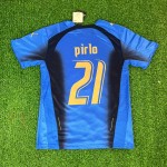 Andrea Pirlo 21 – Italy 2006 World Cup Final Retro Kit Jersey –  Trikot  Maillot Soccer Shirt