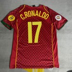 Cristiano Ronaldo Portugal EURO 2004 Retro Home Red Jersey Trikot