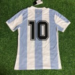 Diego Armando Maradona 10 - Argentina Legendary White Retro Kit Jersey Trikot Maillot Soccer Shirt