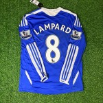 Frank Lampard Chelsea 2011 2012 EPL Patch Retro Long Sleeve Jersey Soccer Shirt