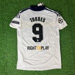 Fernando Torres 9 - Chelsea 2011 2012 Champions League White Yellow Retro Jersey Trikot