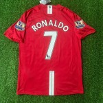 Cristiano Ronaldo CR7 Manchester United 2007 2008 EPL Retro Red Jersey Trikot