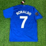 Cristiano Ronaldo Manchester United 2008 Champions League Patch Retro Short Jersey Trikot