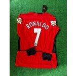 Cristiano Ronaldo Manchester United 2002 2004 Red Retro Long Sleeve Jersey Trikot Maillot