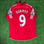 Fernando Torres Liverpool 2007-2008 Red Retro Kit Jersey Trikot Maillot Soccer Shirt