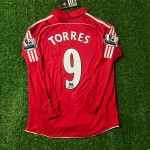 Fernando Torres Liverpool Long Sleeve Retro Kit Jersey Trikot Maillot