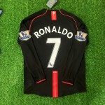 Cristiano Ronaldo 2007-2008 Manchester United Black Retro Jersey Trikot Camiseta Maillot