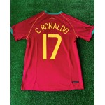 Cristiano Ronaldo Portugal 2006 World Cup Retro Short-Sleeve Football Jersey