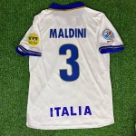 Paolo Maldini Italy EURO 1996 White Retro Jersey