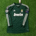 Mesut Ozil Real Madrid 2012-2013 Champions League Green Long Sleeve Jersey Soccer Shirt
