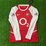 Thierry Henry 14 - Arsenal Home o2 2002 Retro Long Sleeve Kit Jersey Trikot Maglia
