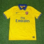 Mesut Özil – Arsenal 20132014 Yellow Retro Kit Jersey Trikot Maillot