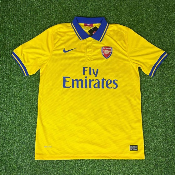 Mesut Özil – Arsenal 20132014 Yellow Retro Kit Jersey Trikot Maillot