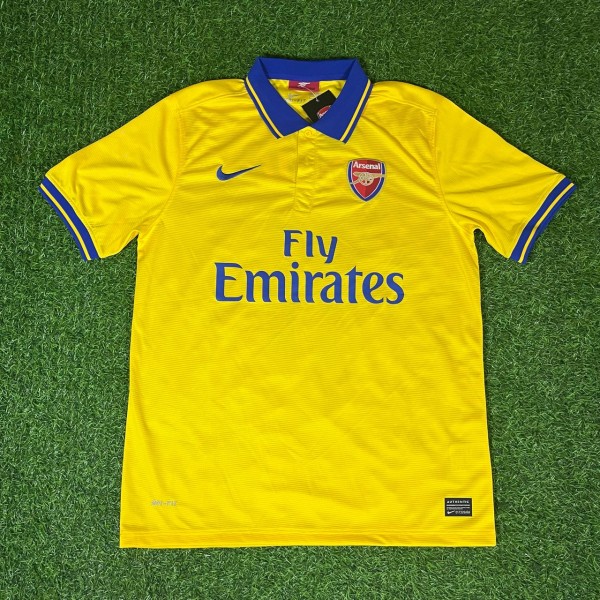 Mesut Özil – Arsenal 20132014 Yellow Retro Kit Jersey Trikot Maillot