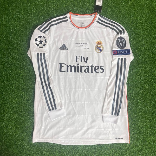 Cristiano Ronaldo Real Madrid 2014 Lisbon Final Champions League Long Sleeve Jersey Soccer Shirt