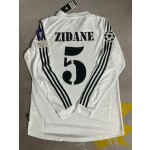 Zinedine Zidane Real Madrid 2004-2005 Long Sleeve Jersey Soccer Shirt