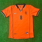 Dennis Bergkamp Netherlands - Holland 1998 World Cup Retro Version Home Orange Trui Jersey Trikot Soccer Shirt