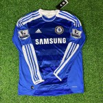 Frank Lampard Chelsea 2011 2012 EPL Patch Retro Long Sleeve Jersey Soccer Shirt