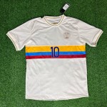 James Rodriguez Colombia White Jersey Camiseta Trikot Maglia Soccer Shirt