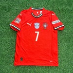 Cristiano Ronaldo Portugal UEFA Nations League Winner Red Jersey Trikot Maillot Soccer Shirt