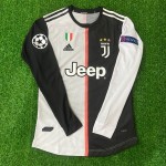 Cristiano Ronaldo 7- Juventus Long Sleeve 2019 2020 Retro White Black Jersey Trikot Maglia