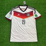 Mario Gotze - Germany Deutschland 2014 World Cup White Retro Kit Jersey Trikot Maillot Soccer Shirt