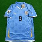 Luis Suarez Uruguay 2010 South Aftica World Cup Blue Retro Jersey Soccer Shirt