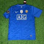 Cristiano Ronaldo Manchester United 2008 Champions League Patch Retro Short Jersey Trikot