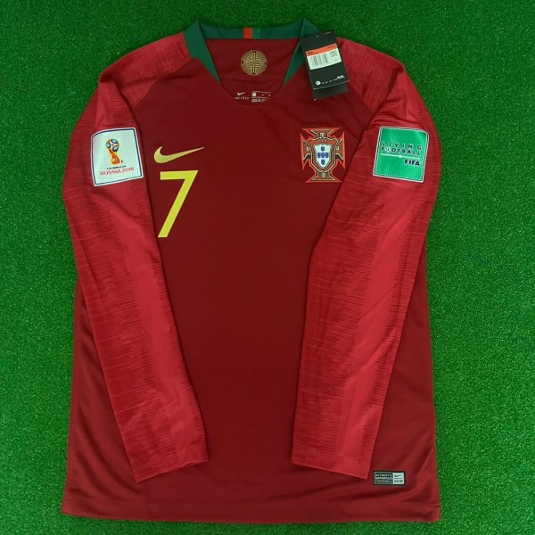 Cristiano Ronaldo Portugal 2018 World Cup Retro Jersey Trikot Maglia Soccer Shirt