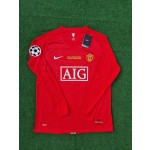 Cristiano Ronaldo Manchester United 2008 Champions Leage Final Moscow Retro Long Sleeve JerseyKit - copy