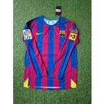 Ronaldinho Gaucho Barcelona 2006 Final Retro Long Sleeve Football Jersey