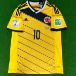 James Rodriguez Colombia 2014 Brazil World Cup Blue Retro Jersey Trikot Maillot