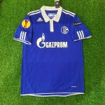Raul Gonzalez Blanco Schalke 04 2011 2012 Retro Uefa Patch Football Jersey Trikot Maillot Soccer Shirt