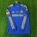 Eden Hazard Chelsea 2013 Europe League Final Amsterdam Blue Retro Football Jersey