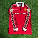 David Beckham 7 - Manchester United 1999 Red Long Sleeve Kit Jersey Trikot Maillot