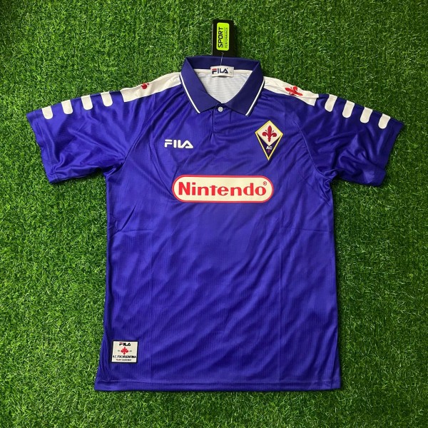 Gabriel Batistuta 9 Fiorentina 1998 Retro Purple Kit Jersey Trikot