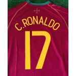 Cristiano Ronaldo Portugal 2006 World Cup Retro Short-Sleeve Football Jersey