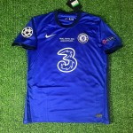 N'Golo Kante Chelsea 2021 Champions League Final Porto Blue Retro Kit Jersey Trikot Maglia Soccer Shirt
