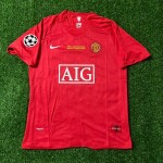 Cristiano Ronaldo CR7 Manchester United Champions League Final Moscow 2008 Retro Red Football Shirt