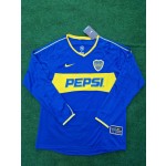 Carlos Tevez Boca Juniors 2003 2004 Retro Long Sleeve Jersey Maillot Trikot Maglia