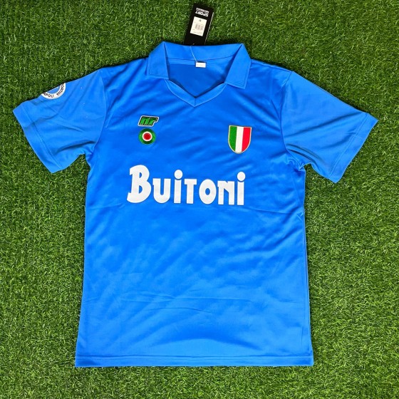 Diego Armando Maradona Napoli 1988 Retro Vintage Football Maillot Maglia Jersey Trikot