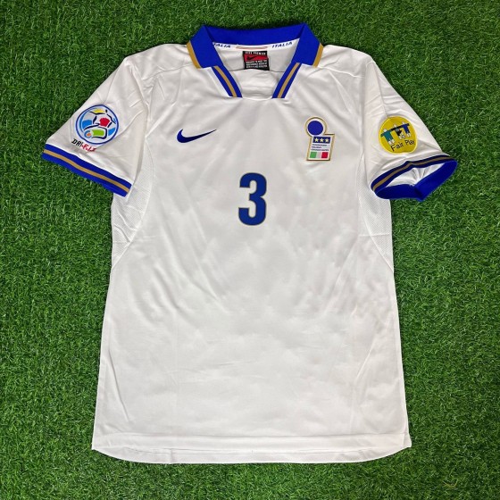 Paolo Maldini Italy EURO 1996 White Retro Jersey