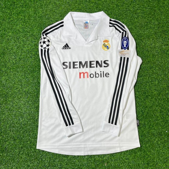 Zinedine Zidane Real Madrid 2004-2005 Long Sleeve Jersey Soccer Shirt