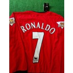 Cristiano Ronaldo Manchester United 2002 2004 Red Retro Long Sleeve Jersey Trikot Maillot