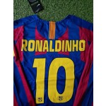 Ronaldinho Gaucho Barcelona 2006 Final Retro Long Sleeve Football Jersey