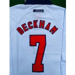 David Beckham England 1998 World Cup Long Sleeves Retro Jersey